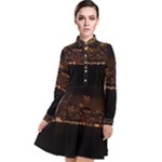 San Fransisco Usa California Water Long Sleeve Chiffon Shirt Dress
