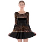 San Fransisco Usa California Water Long Sleeve Skater Dress