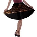 San Fransisco Usa California Water A-line Skater Skirt