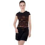 San Fransisco Usa California Water Drawstring Hooded Dress