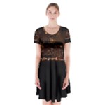 San Fransisco Usa California Water Short Sleeve V-neck Flare Dress