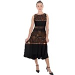 San Fransisco Usa California Water Midi Tie-Back Chiffon Dress