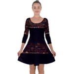 San Fransisco Usa California Water Quarter Sleeve Skater Dress