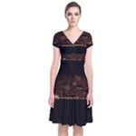 San Fransisco Usa California Water Short Sleeve Front Wrap Dress