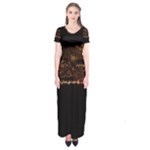 San Fransisco Usa California Water Short Sleeve Maxi Dress