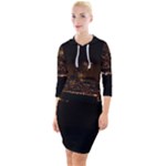 San Fransisco Usa California Water Quarter Sleeve Hood Bodycon Dress