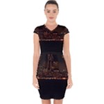 San Fransisco Usa California Water Capsleeve Drawstring Dress 