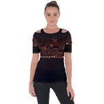 San Fransisco Usa California Water Shoulder Cut Out Short Sleeve Top