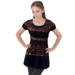 San Fransisco Usa California Water Puff Sleeve Tunic Top