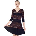 San Fransisco Usa California Water Quarter Sleeve Front Wrap Dress
