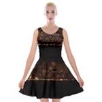 San Fransisco Usa California Water Velvet Skater Dress