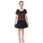 San Fransisco Usa California Water Kids  Short Sleeve Velvet Dress