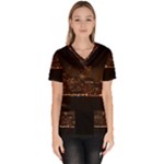 San Fransisco Usa California Water Women s V-Neck Scrub Top