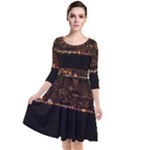 San Fransisco Usa California Water Quarter Sleeve Waist Band Dress