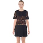 San Fransisco Usa California Water Sixties Short Sleeve Mini Dress