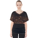 San Fransisco Usa California Water V-Neck Dolman Drape Top