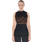 San Fransisco Usa California Water Mock Neck Shell Top