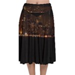 San Fransisco Usa California Water Velvet Flared Midi Skirt