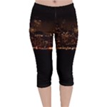 San Fransisco Usa California Water Velvet Capri Leggings 