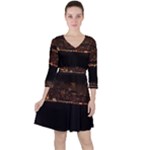San Fransisco Usa California Water Quarter Sleeve Ruffle Waist Dress