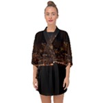 San Fransisco Usa California Water Half Sleeve Chiffon Kimono