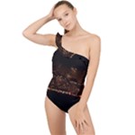 San Fransisco Usa California Water Frilly One Shoulder Swimsuit