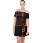 San Fransisco Usa California Water Off Shoulder Chiffon Dress