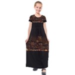 San Fransisco Usa California Water Kids  Short Sleeve Maxi Dress