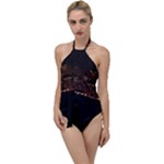 San Fransisco Usa California Water Go with the Flow One Piece Swimsuit
