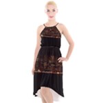 San Fransisco Usa California Water High-Low Halter Chiffon Dress 