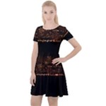 San Fransisco Usa California Water Cap Sleeve Velour Dress 