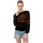 San Fransisco Usa California Water Banded Bottom Chiffon Top