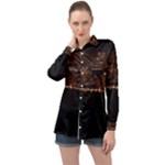 San Fransisco Usa California Water Long Sleeve Satin Shirt