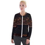 San Fransisco Usa California Water Velvet Zip Up Jacket