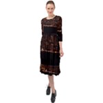 San Fransisco Usa California Water Ruffle End Midi Chiffon Dress