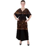 San Fransisco Usa California Water V-Neck Boho Style Maxi Dress