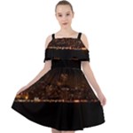 San Fransisco Usa California Water Cut Out Shoulders Chiffon Dress