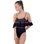 San Fransisco Usa California Water Drape Piece Swimsuit