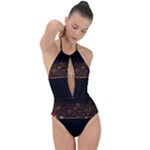 San Fransisco Usa California Water Plunge Cut Halter Swimsuit