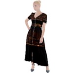 San Fransisco Usa California Water Button Up Short Sleeve Maxi Dress