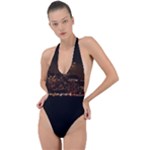San Fransisco Usa California Water Backless Halter One Piece Swimsuit