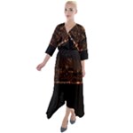 San Fransisco Usa California Water Quarter Sleeve Wrap Front Maxi Dress