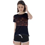 San Fransisco Usa California Water Short Sleeve Open Back T-Shirt
