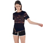 San Fransisco Usa California Water Asymmetrical Short Sleeve Sports T-Shirt