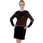 San Fransisco Usa California Water Long Sleeve Hoodie Dress