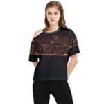 San Fransisco Usa California Water One Shoulder Cut Out T-Shirt
