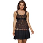 San Fransisco Usa California Water Ruffle Strap Babydoll Chiffon Dress