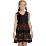 San Fransisco Usa California Water Kids  Sleeveless Tiered Mini Dress