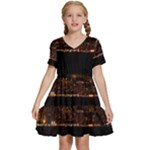 San Fransisco Usa California Water Kids  Short Sleeve Tiered Mini Dress
