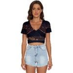 San Fransisco Usa California Water V-Neck Crop Top